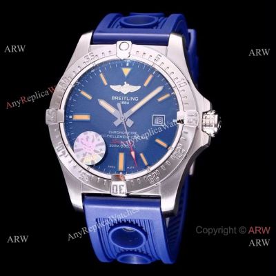 2018 New Breitling Avenger Blackbird Replica Watch - Blue Band w Blue Face